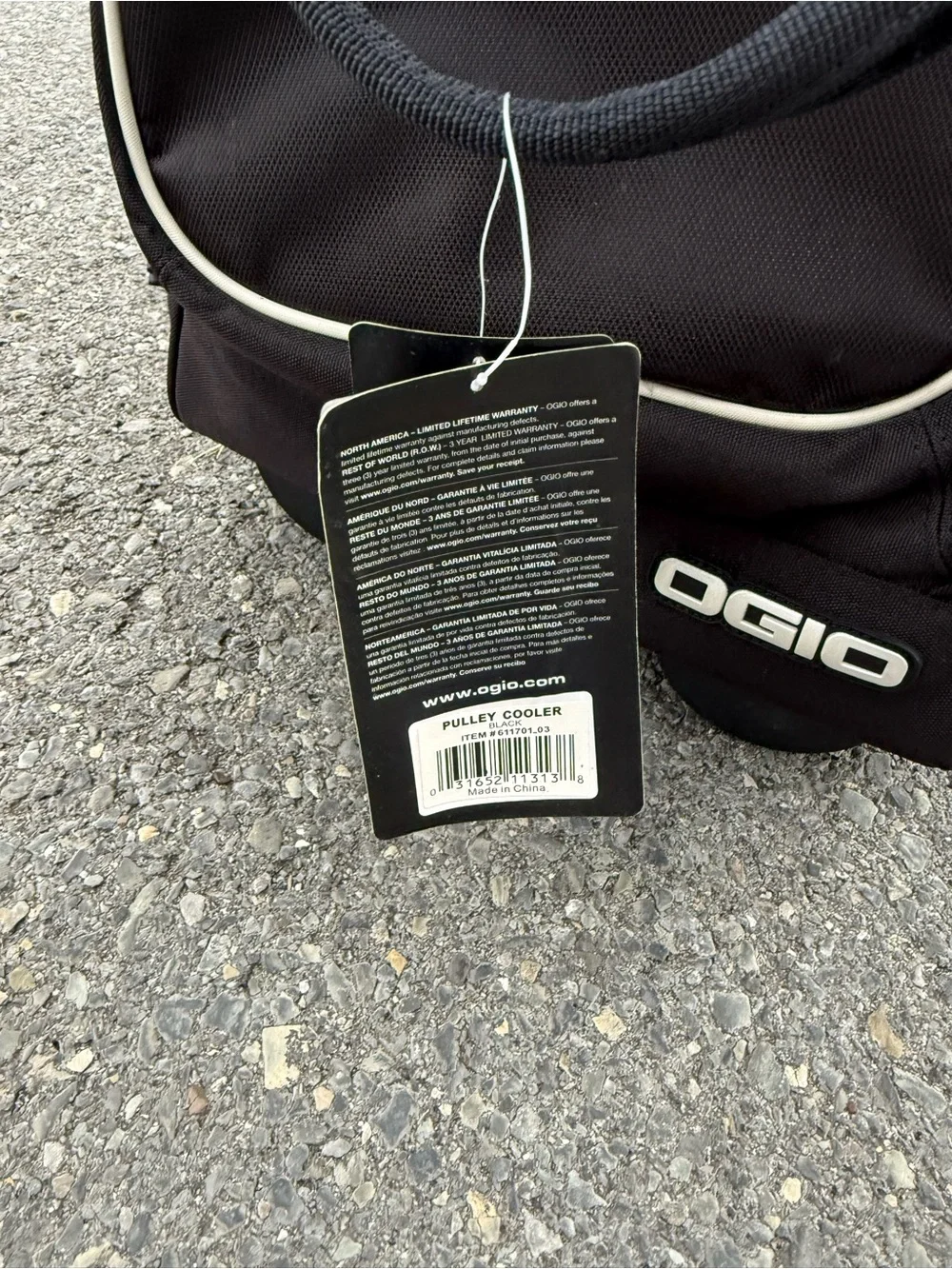 OGIO Pulley Rolling Cooler Bag 14 qt 24-Can Black Polyester 2-Wheel